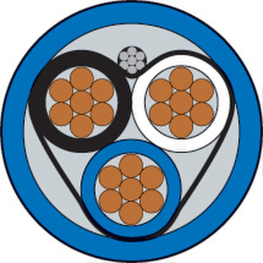 [CBL-22/3-FC-PVC] Johnson Controls, Cable blindado, 22/3, azul, rollo 1000 pies, chaqueta PVC