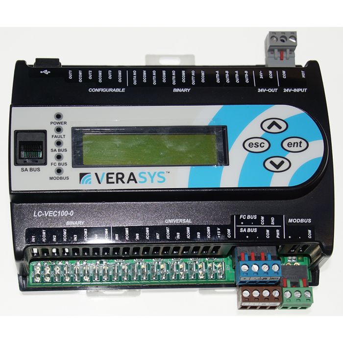 Controlador Verasys, JCI, 18 puntos con display, BACnet MSTP, 24 Vac