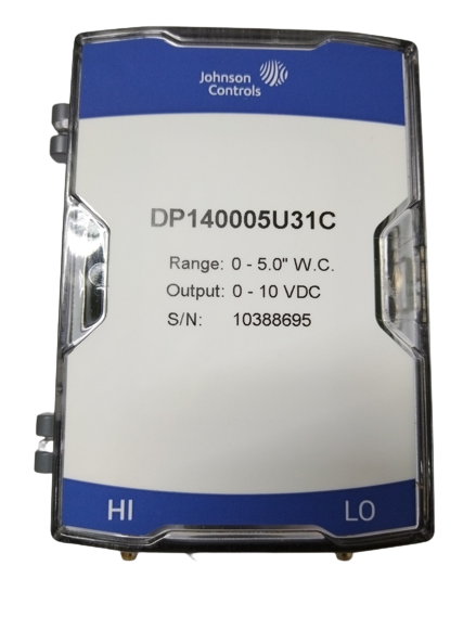 Transductor diferencial de presión, Johnson Controls, 0 - 25"wc, Salida: 4-20 mA